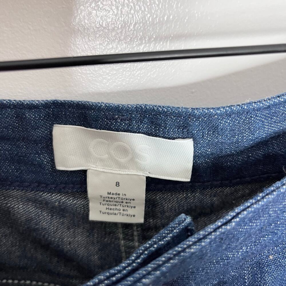 COS Wide Leg Jeans Women’s 8 Blue High Rise Denim Pants - Picture 6 of 11